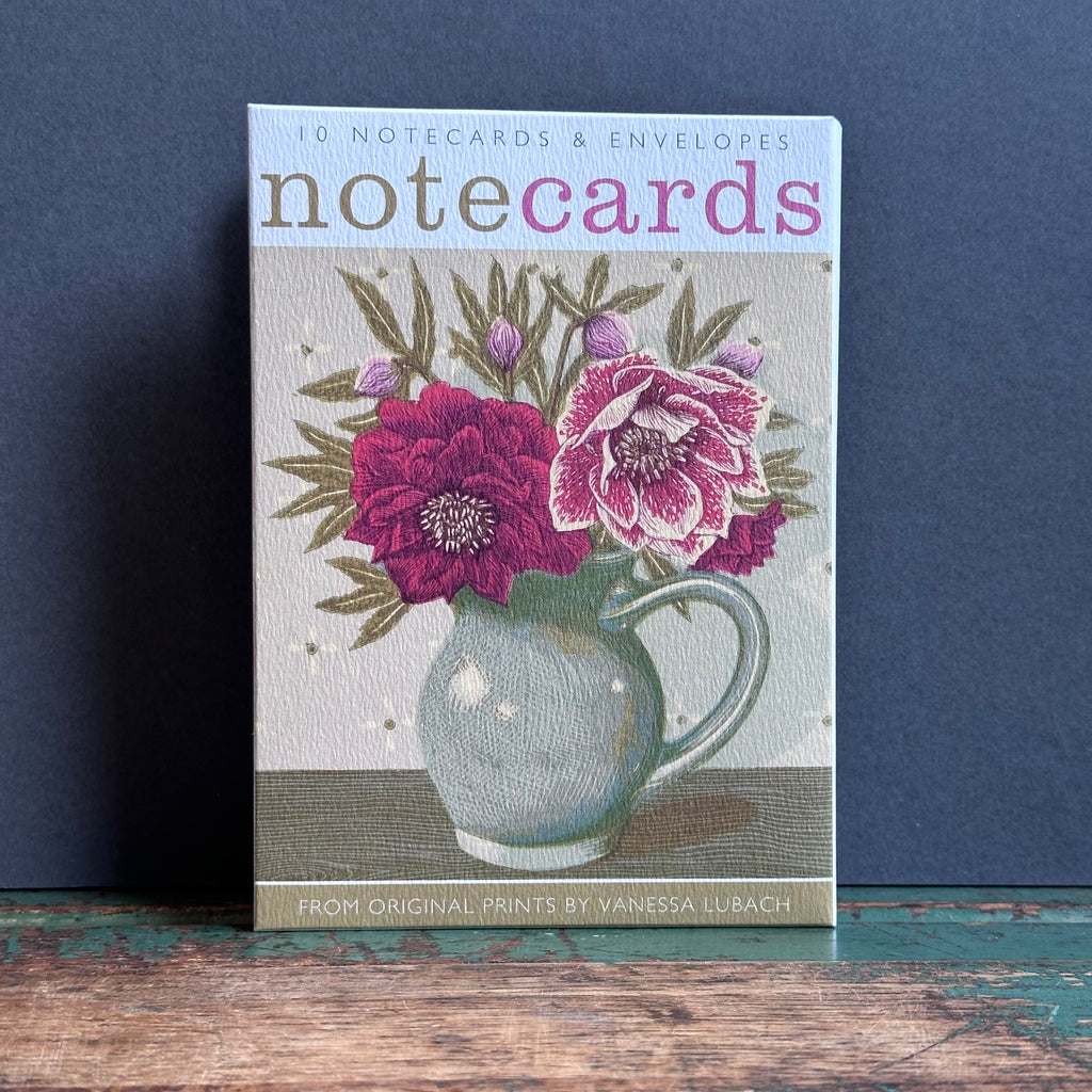 Notecards - Angie Lewin - Dahlia/Cosmos & Grey