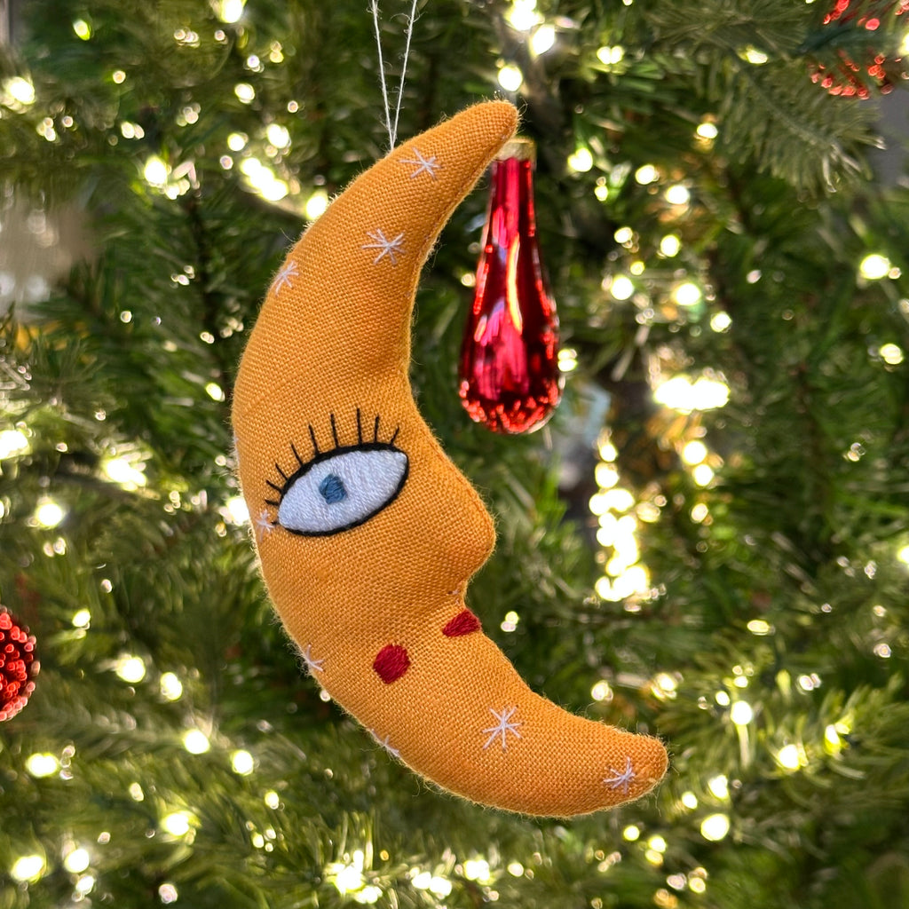 Hand Stitched - Crescent Moon