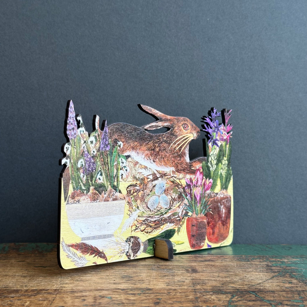 Wooden Keepsake with Greeting Card - Spring Table