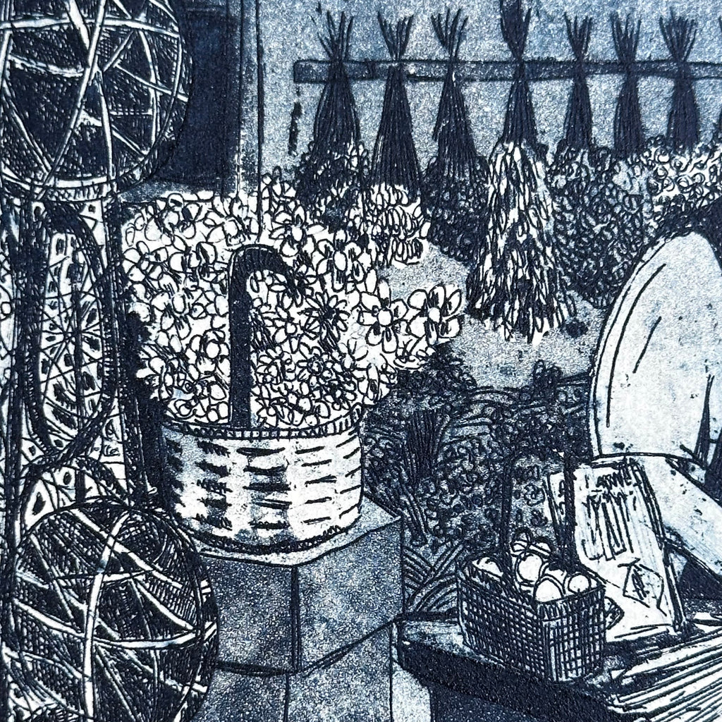 Etching - Dried Flowers - Unframed