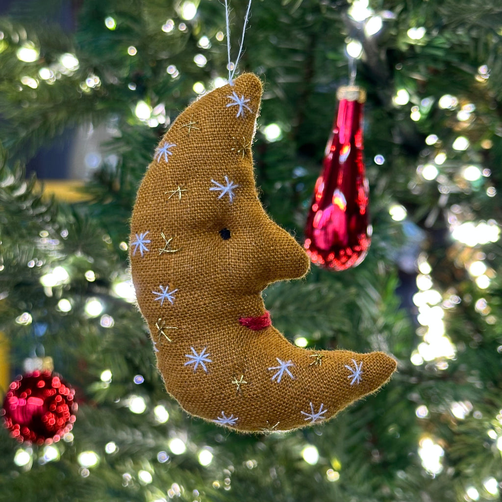 Hand Stitched - Crescent Moon