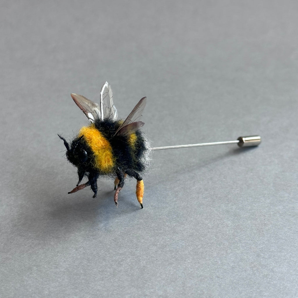 Needle Felted ‘Bumble Bee Pin’ #D