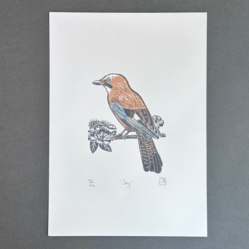 A4 - Jay Linocut - Unframed