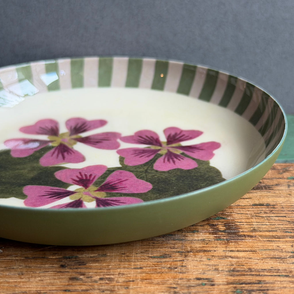 Enamel Tray - Small Round - Geranium
