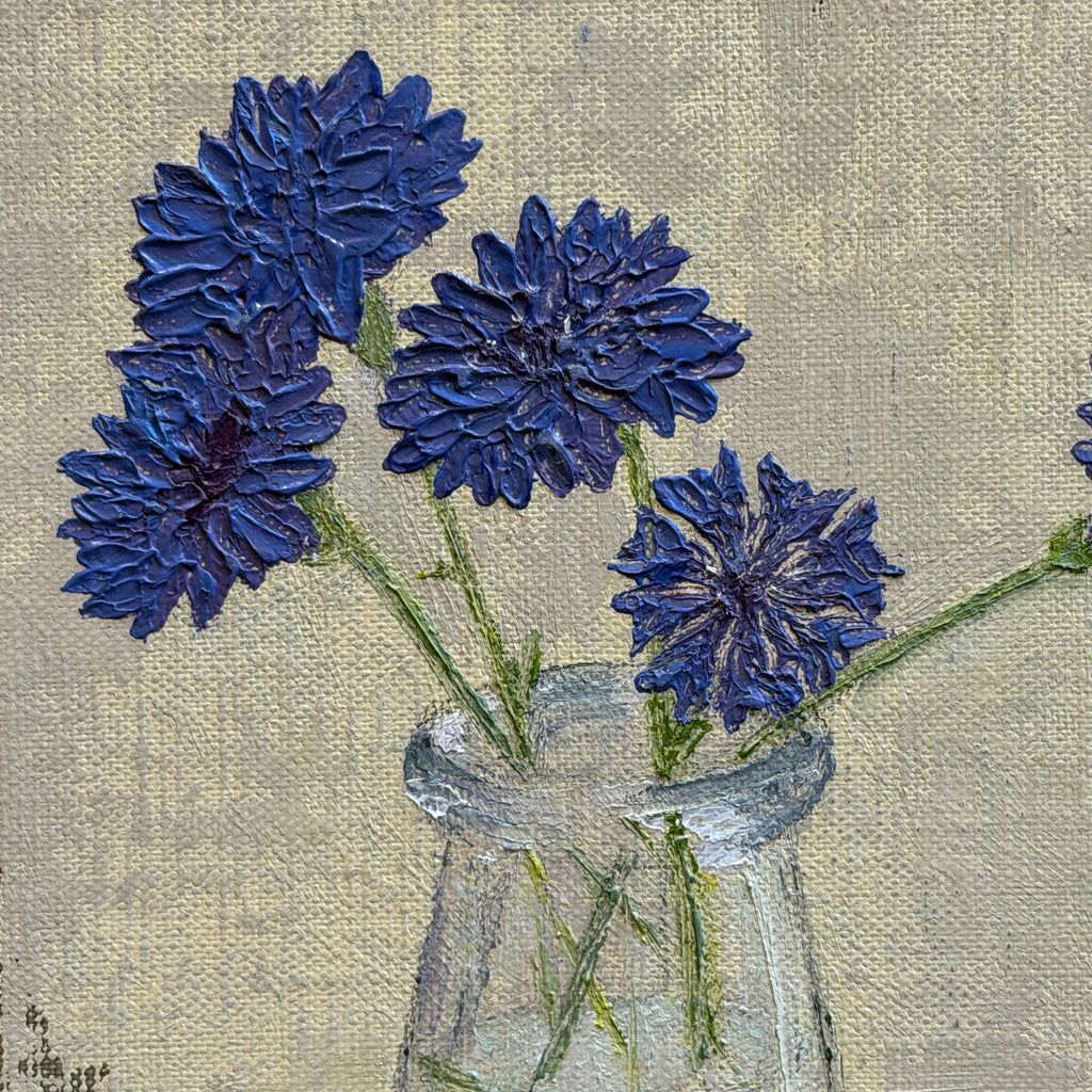 Oil Painting - 8 x 10” - Cornflowers