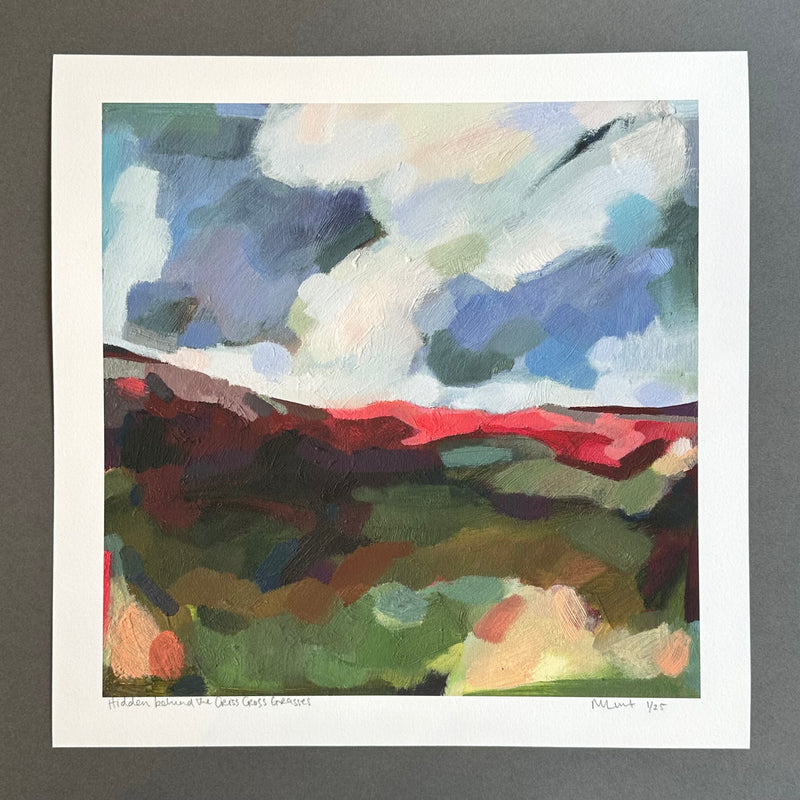 Fine Art Print - Hidden Behind the Criss Cross Grasses - Unframed