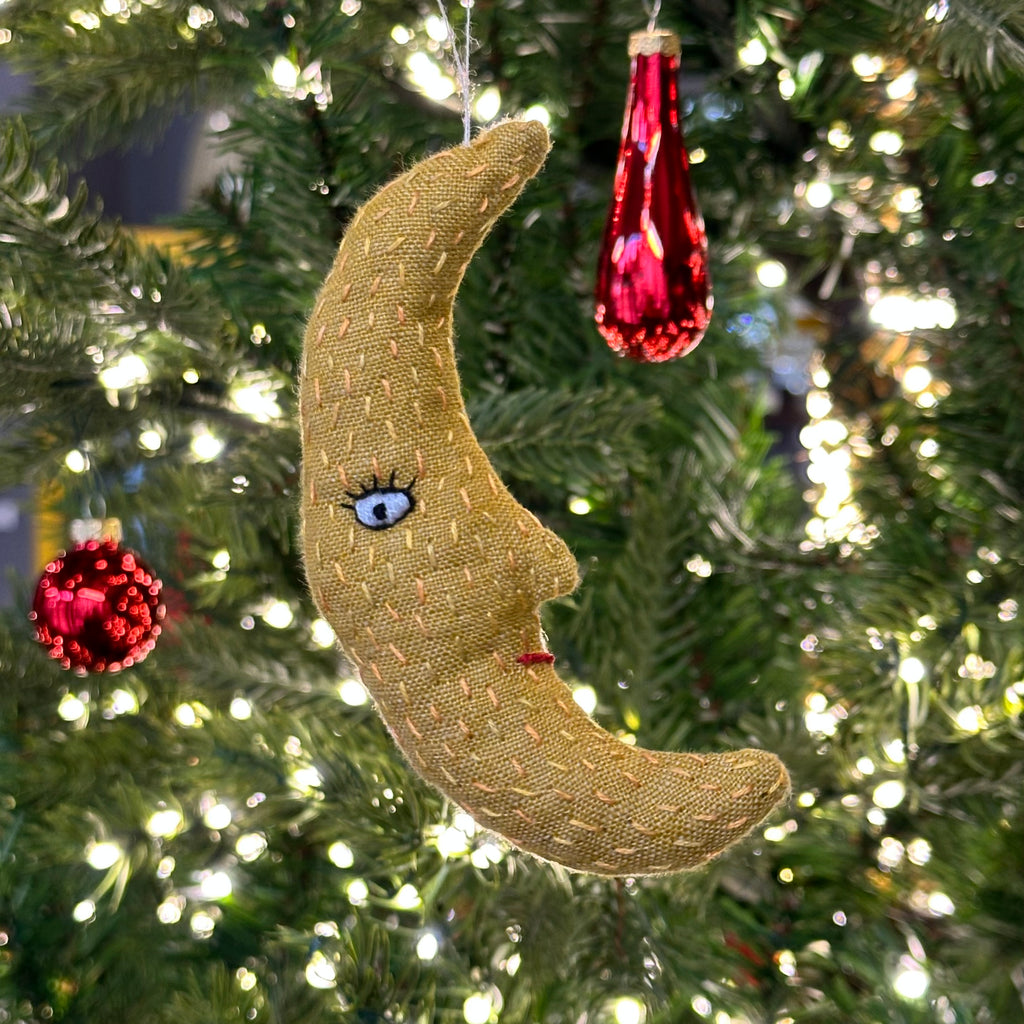 Hand Stitched - Crescent Moon