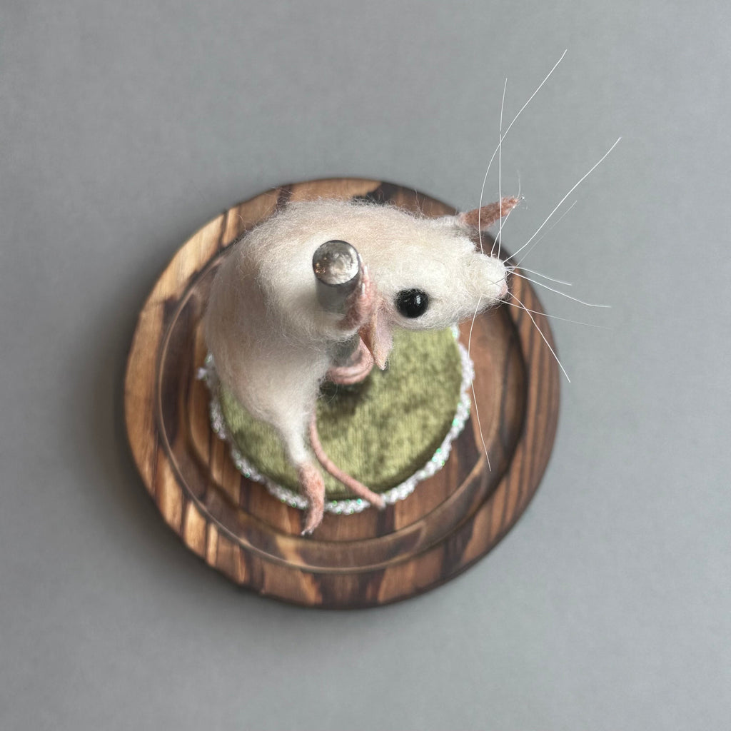 Needle Felted Pole Dancing Mouse ‘Mimi du Val’