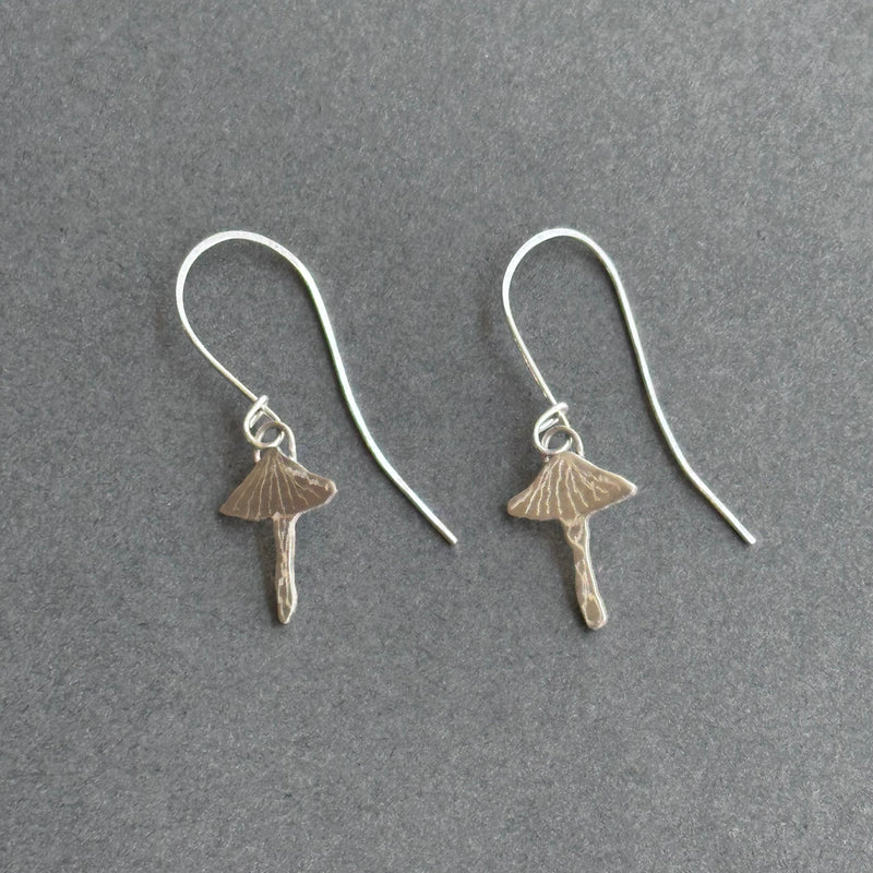 Sterling Silver Drop Earrings - Toadstool