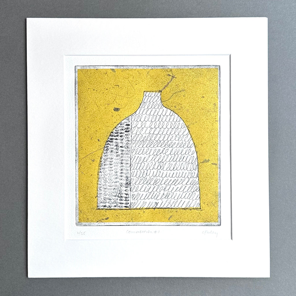 Etching - Conversation #1 - Yellow - Unframed