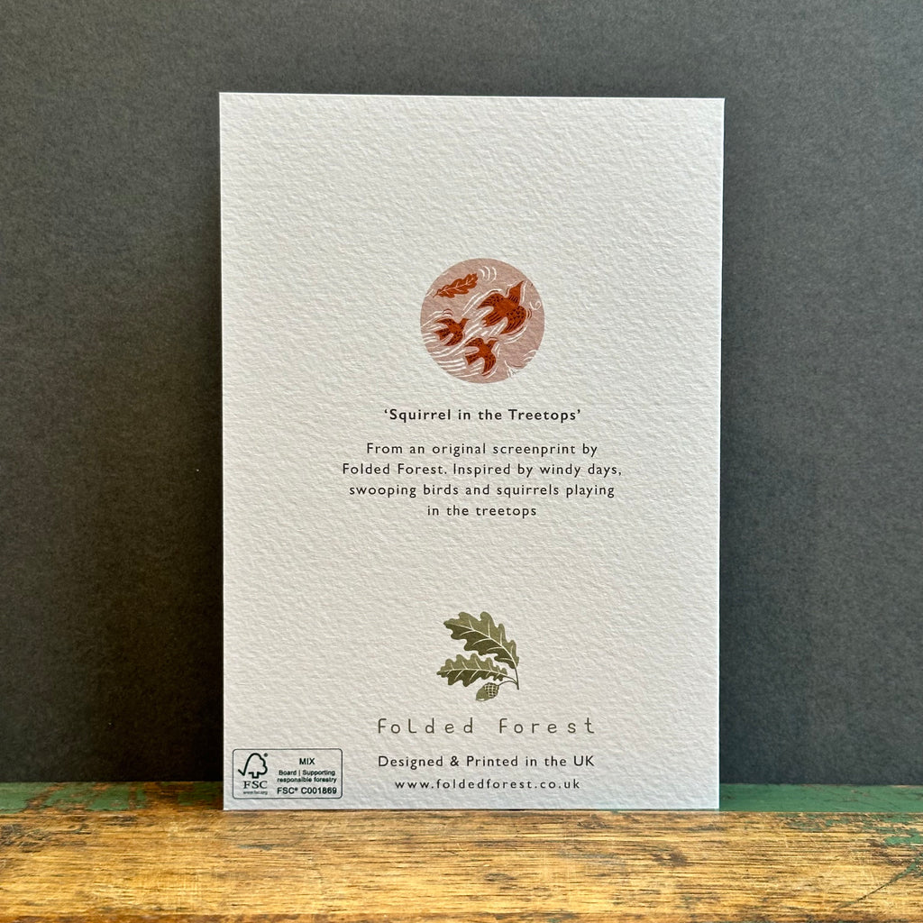 G/Card - Folded Forest - Squirrel in the Tree Tops