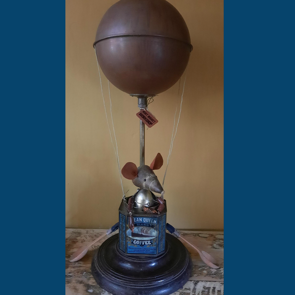 Vintage Mixed Media Sculpture - Sailing Through Distant Skies