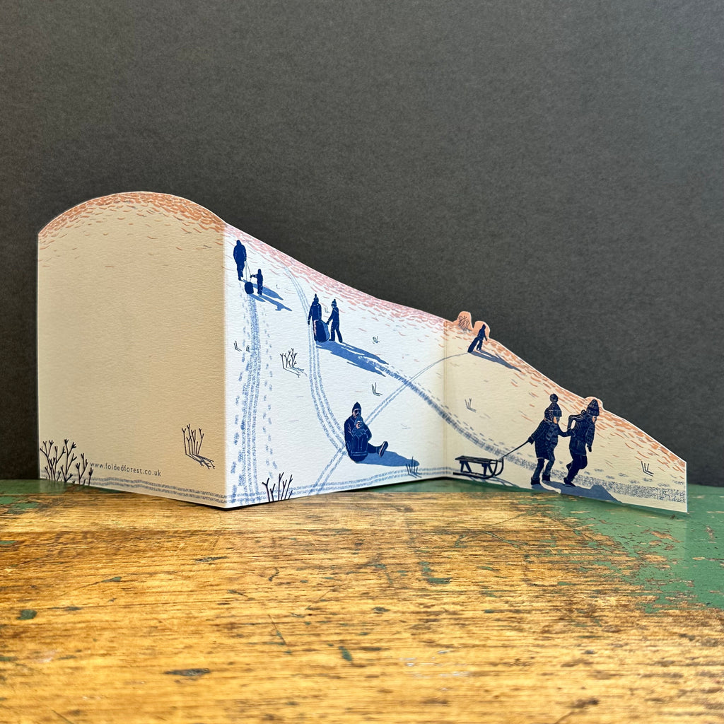 Concertina G/Card - Folded Forest - Sledging at Dusk