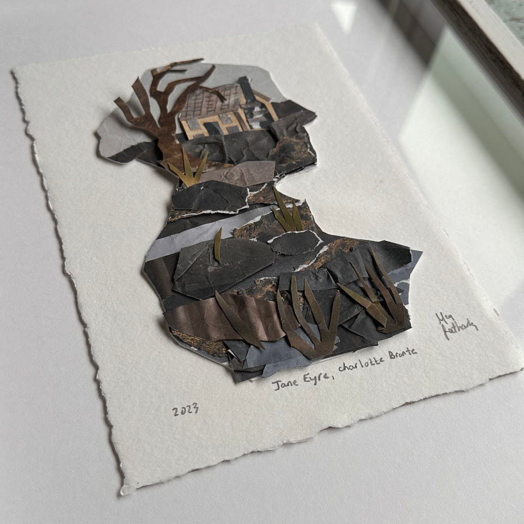 Original Collage - Jane Eyre Silhoutte - Framed