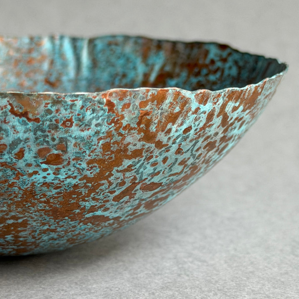 Patinated Copper Bowl - 12cm