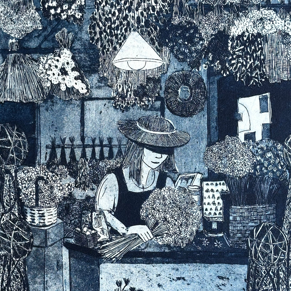 Etching - Dried Flowers - Unframed