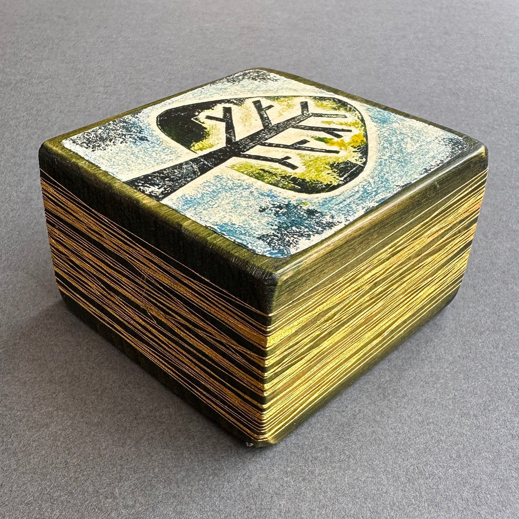 Collagraph Block ‘Tree’ Green/Blue
