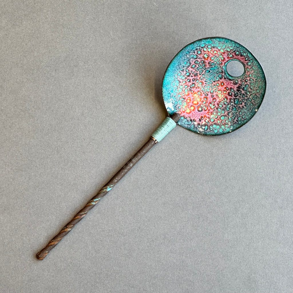 Decorative Enamel Spoon 'Drill Bit’