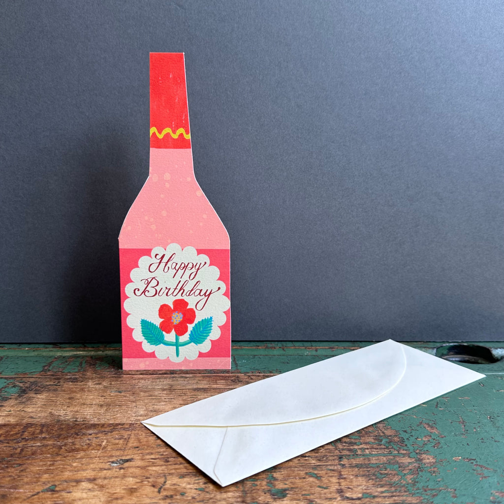 Bottle Shaped Card - Happy Birthday
