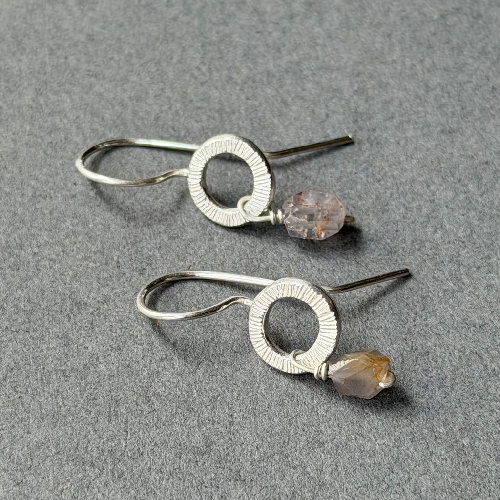 Drop Earrings Silver & Sapphire