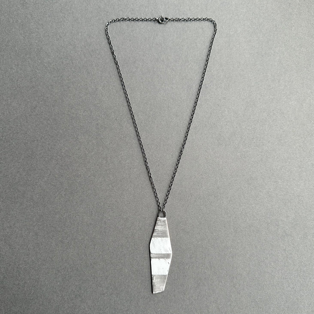 Pendant - Stripy Enamel - Reversible