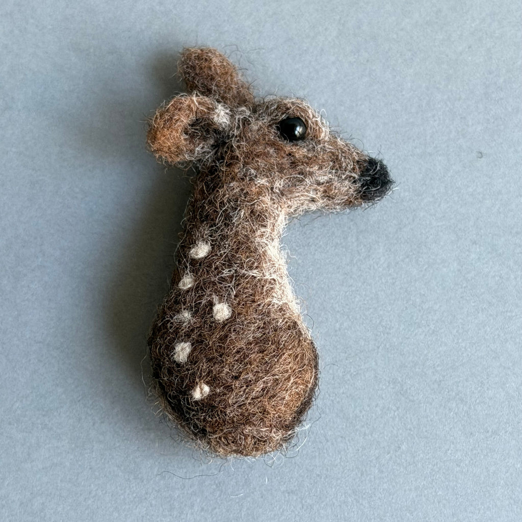 Needle Felted ‘Deer’ Brooch