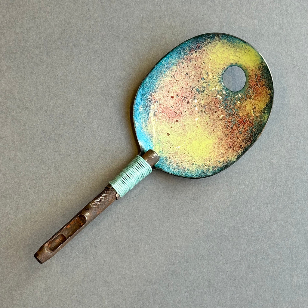 Decorative Enamel Spoon 'Slotted Tool’