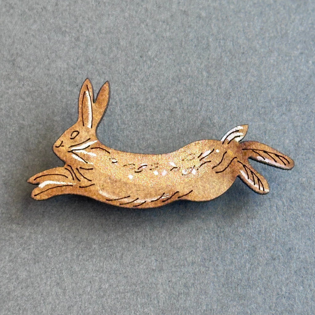 Mini Pin Brooch - Hare
