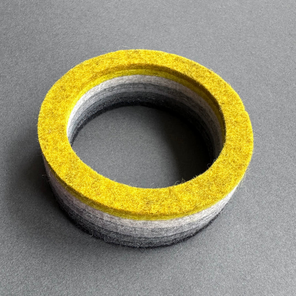 Chunky Bangle Ombre 'Mustard & Grey'