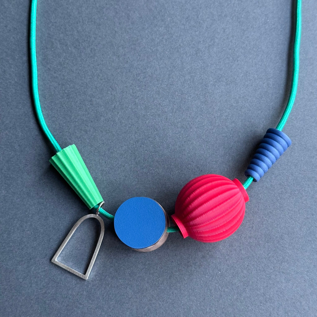 Shape & Form Necklace - Rhubarb, Pistachio & Lavender #2