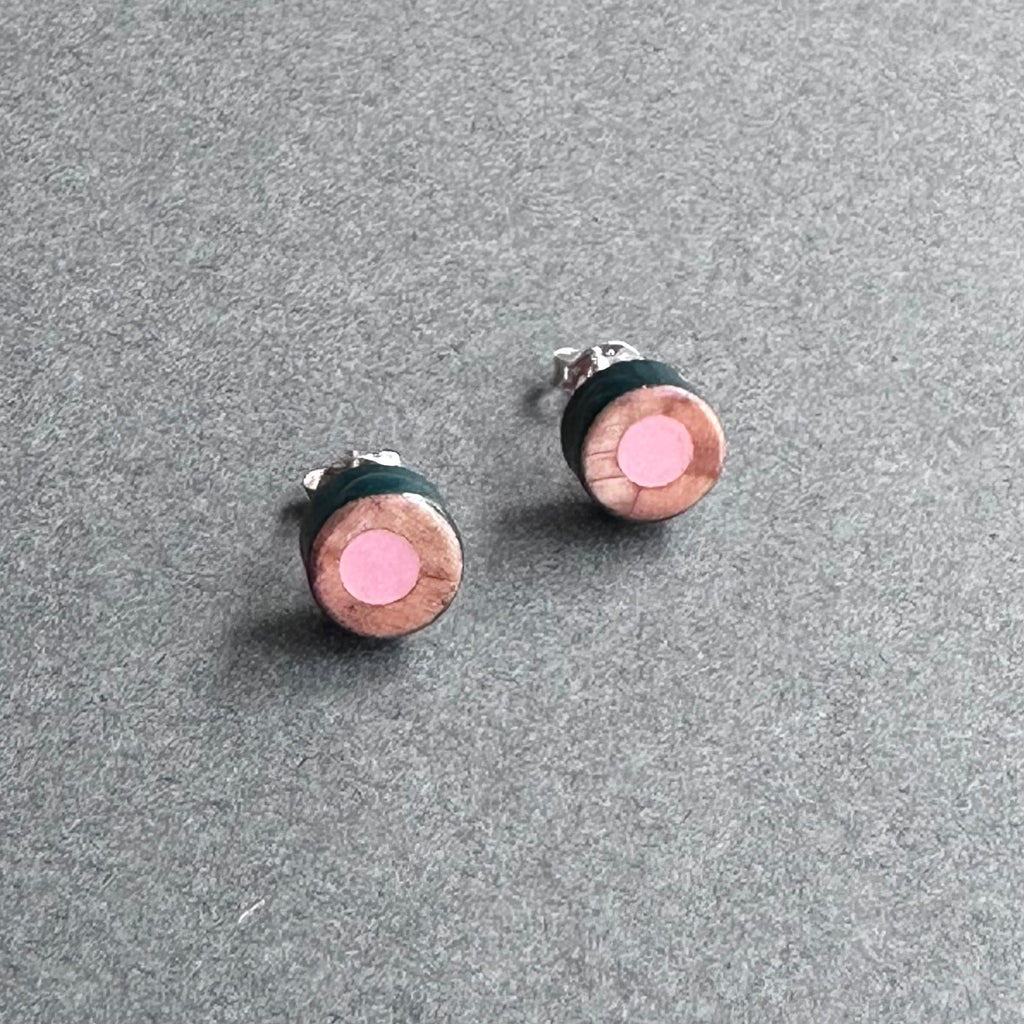 Pencil Stud Earrings - Pink
