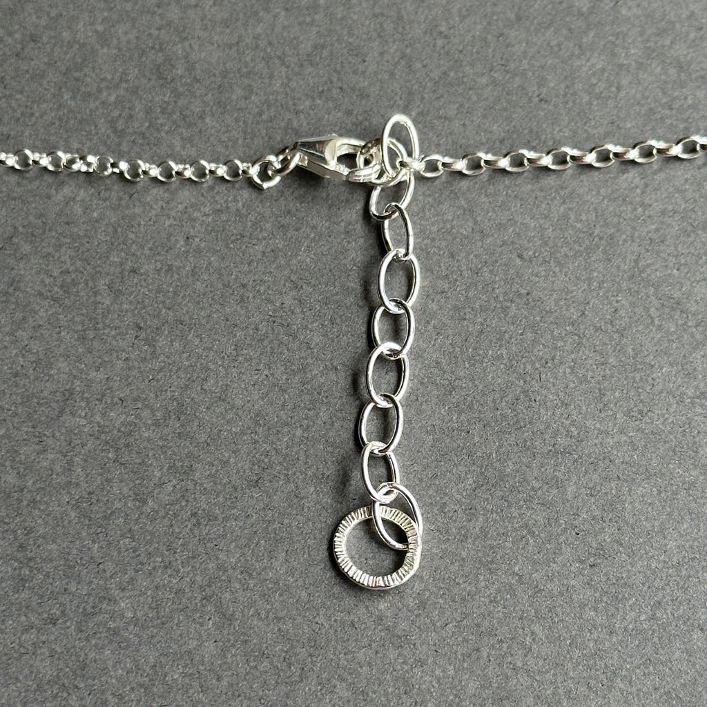 Bug Necklace - Oxidised Silver, Silver, Gold & Green Amethyst