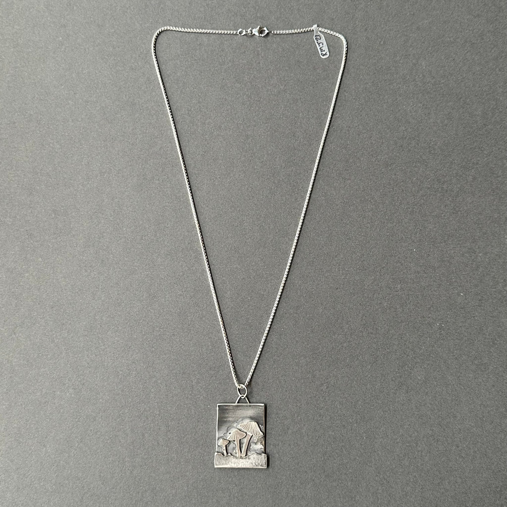 Sterling Silver Pendant - Woodland Toadstools