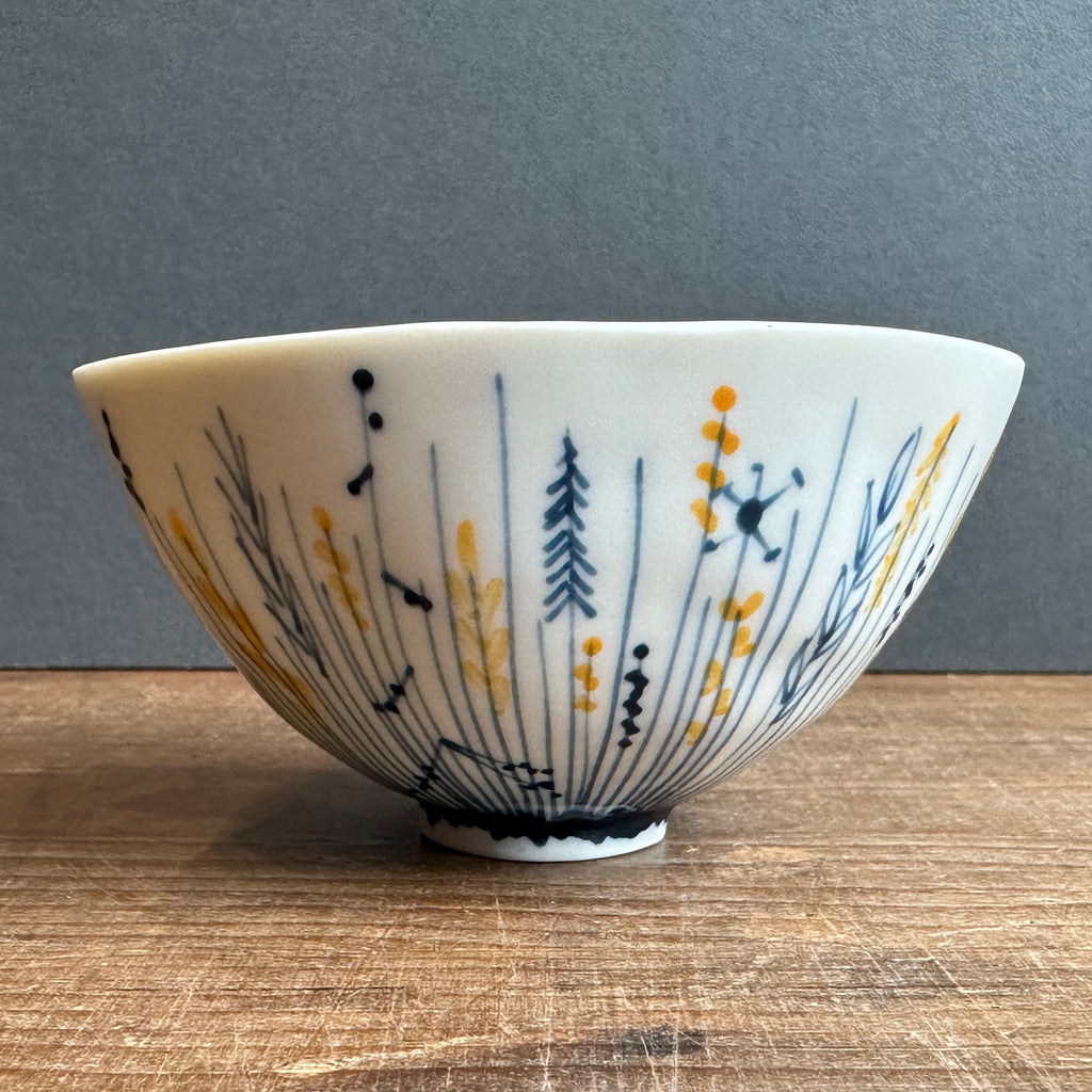 Meadow Pattern Bowl - Indigo