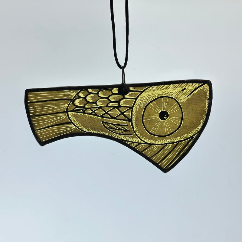 Stained Glass - Fish - Small (Pale Gold) #C