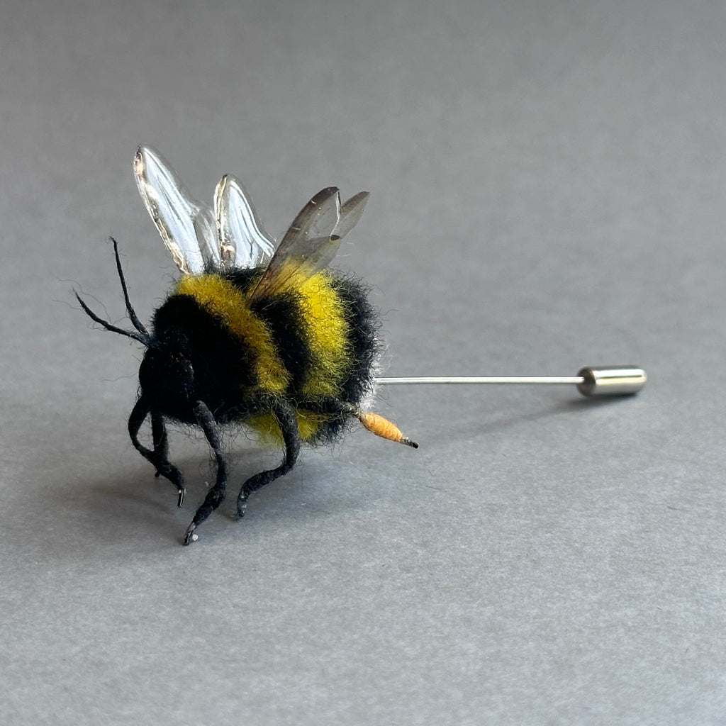 Needle Felted ‘Bumble Bee Pin’ #A