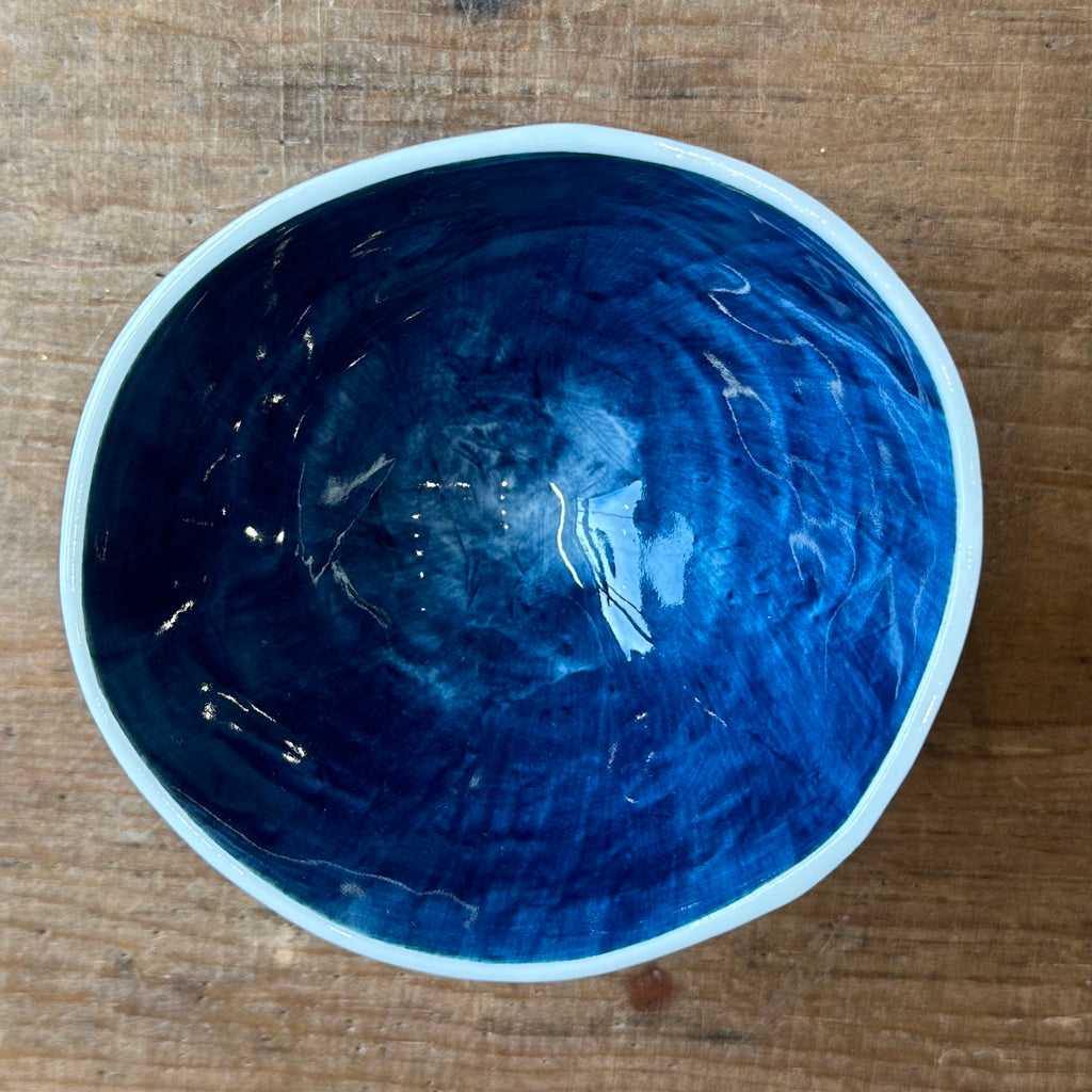 Meadow Pattern Bowl - Indigo
