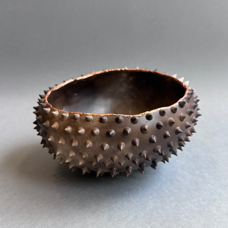 Small Organic Edge Pebble Pot - Spiky Finish #B