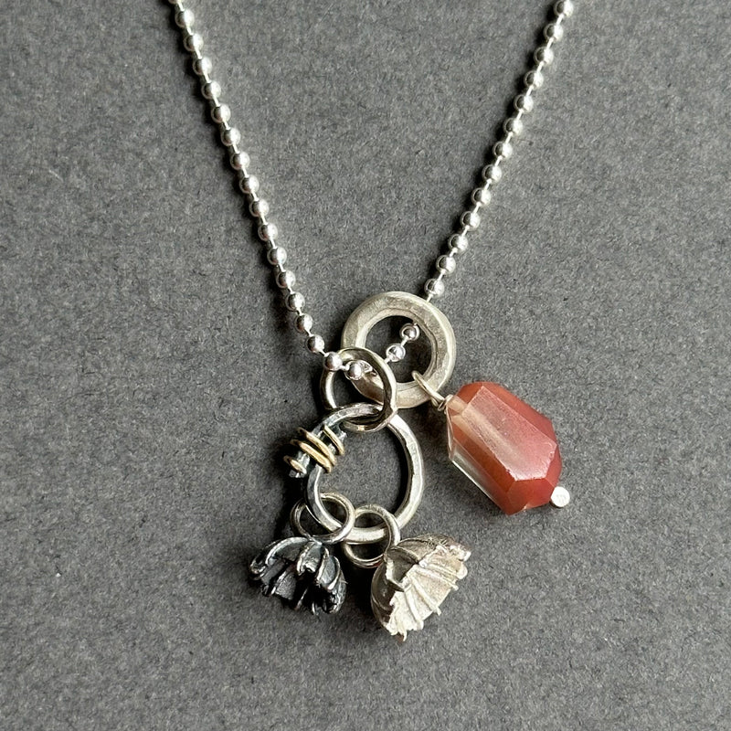 Poppy Seed Necklace - Silver & Andesine Labradorite