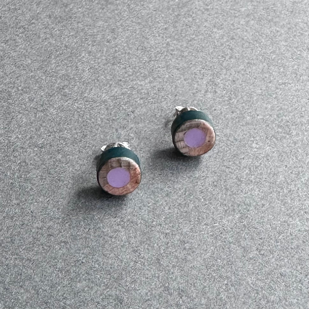 Pencil Stud Earrings - Lilac
