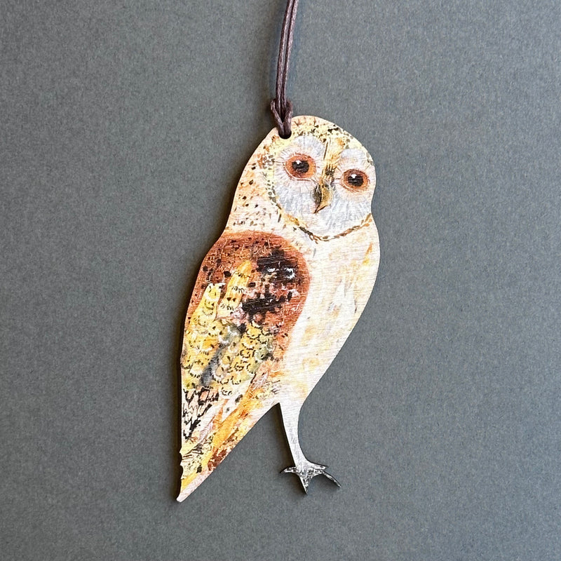Wooden Decoration - Barn Owl