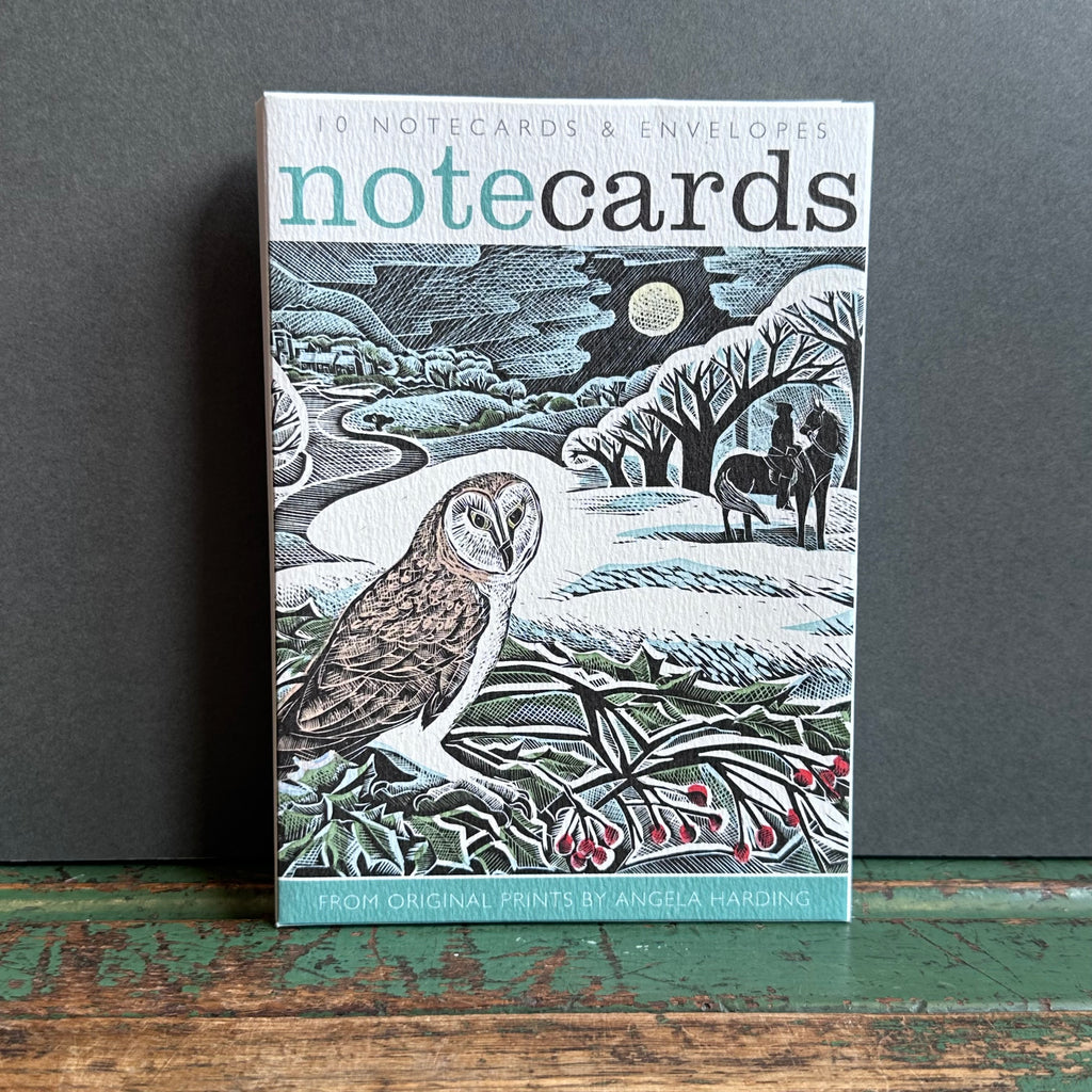 Notecards - Angela Harding - Christmas Cottage/Owl Flight