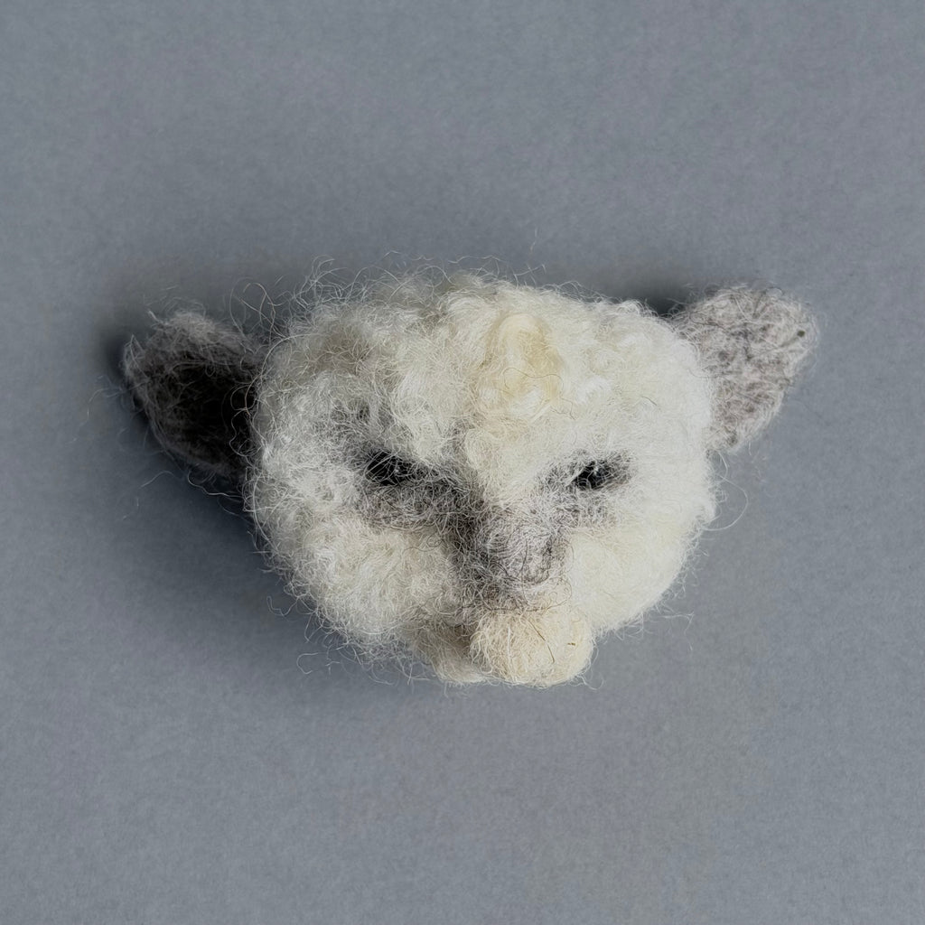 Needle Felted ‘Sheep’ Brooch