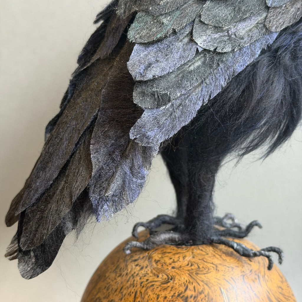 Needle Felted Raven on Burwood ‘Frith’