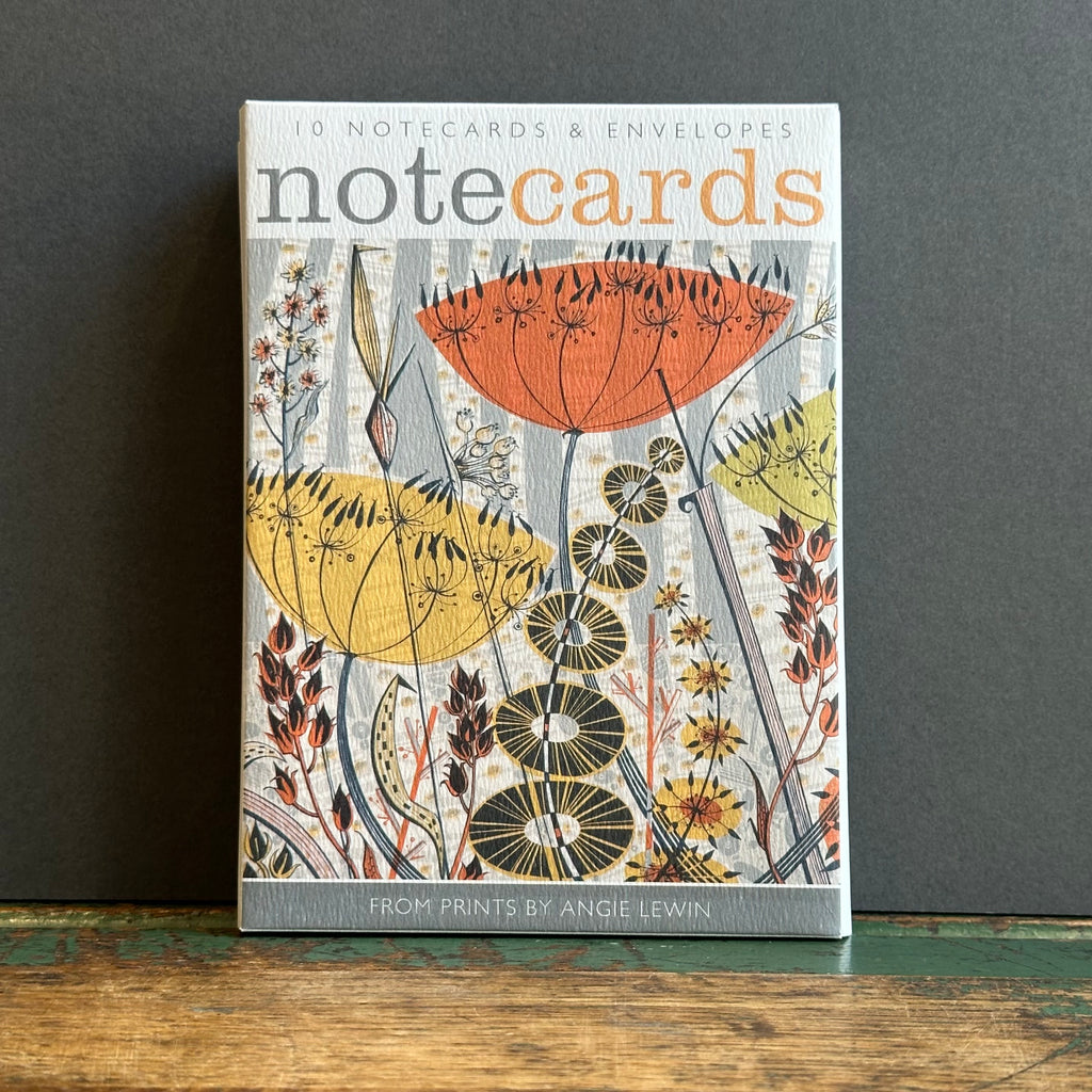 Notecards - Angie Lewin - Lichen & Thrift / Spey Birches