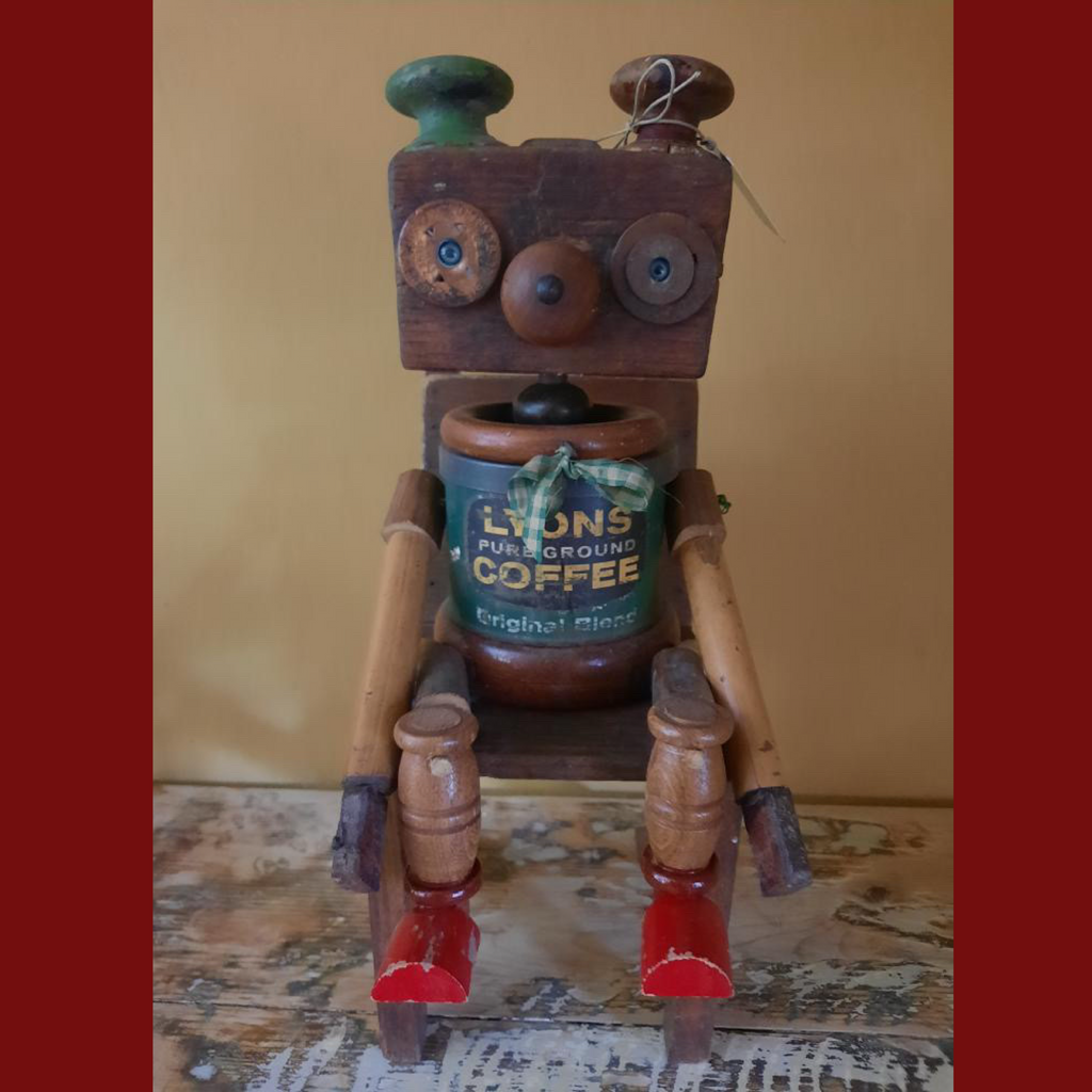 Vintage Mixed Media Sculpture - There’s a Bear on my Chair