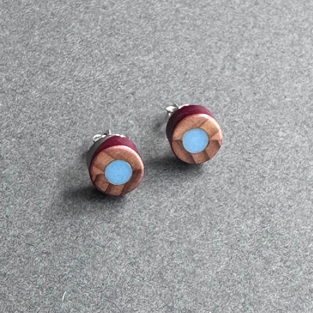 Pencil Stud Earrings - Light Blue
