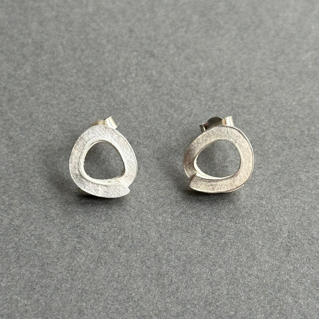 Earrings - Silver Wrap Over Studs