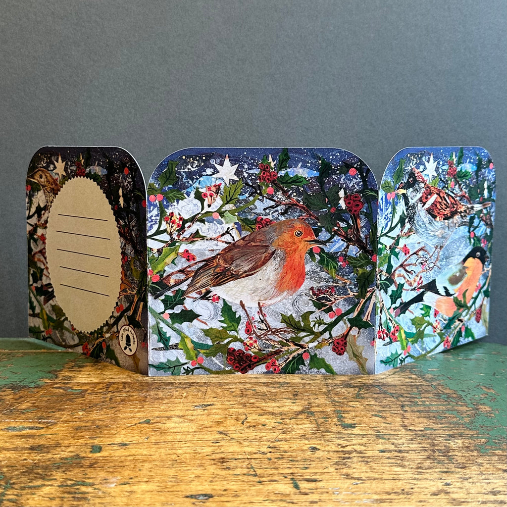 G/Card - Festive Birds - Large Fold Out Card