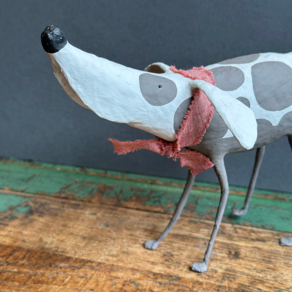Paper Mache Sculpture ‘Badger the Dog’